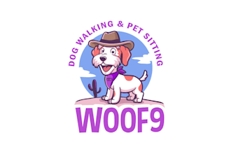 design animated memorable dog walking logo