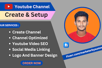create brandable youtube channel and full optimized