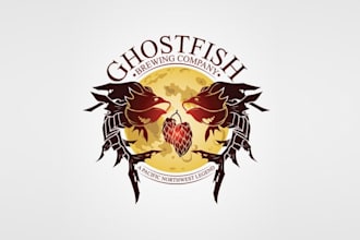 design ghost fish brewing company logo