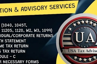 prepare and e file USA tax returns for personal, corporate and llc