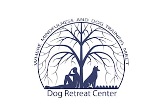 design trendy inventive dog retreat center logo