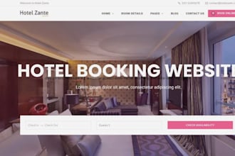 design online booking website guestroom hotel booking website landing page