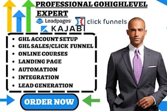 do gohighlevel sales funnel landing page clickfunnels kajabi kartra automation