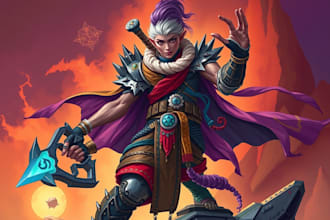 create a dnd art and d and d character for you