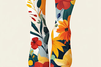 draw a creative socks unique sock design for you