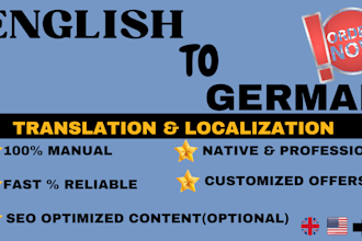 translate book articles blogs from german to english and viceversa under 24 hrs