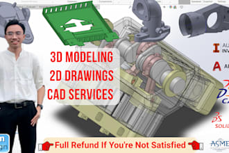 create 3d cad models 2d drawings in autocad solidworks catia