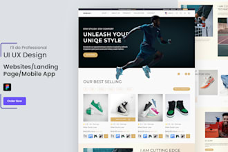 do UI UX design for websites and landing pages in figma
