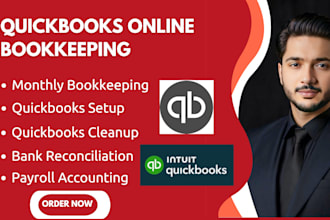 provide quickbooks online bookkeeping, quickbooks setup, and quickbooks clean up