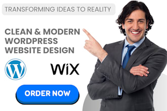 create wordpress website design wix mobile app SEO optimized