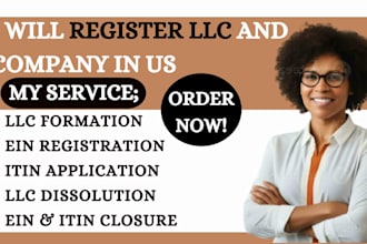 do US llc formation,ein, company registration,dissolve your llc, close ein, itin