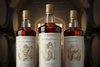 do label for juice,beer,liqour,vodka,wine,whiskey,gin mockup
