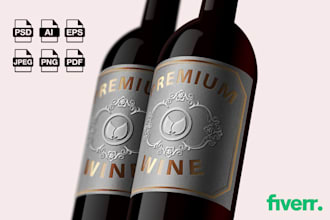 do label for juice,beer,liqour,vodka,wine,whiskey,gin mockup