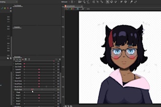 draw and rig pixel art vtubers on live2d