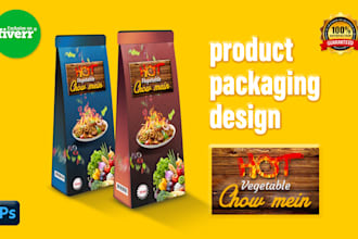 do product packaging design, pouch design and bag design