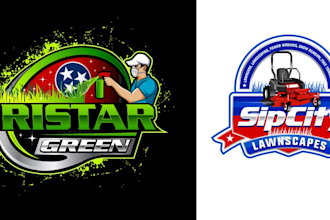 do unique landscape, grass, farm, agriculture, lawn care logo or graphic design