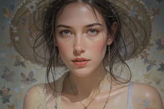 draw realistic digital oil painting from your photo