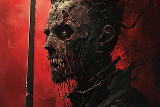 do fantasy or dark creepy horror art illustration