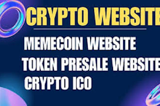 create crypto token website, memecoin website, presale ico website, meme website