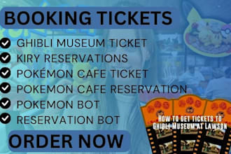 buy studio ghibli museum ticket, pokémon cafe reservation, kirby café for you