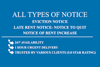write eviction notice, rent ledger, tenancy agreement, and rent receipts