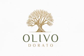 design beautiful olive tree logo
