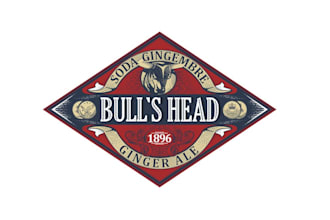 design bulls head ginger logo