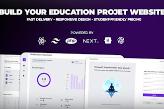 build a professional website for your final year or capstone project