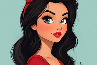 draw disney cartoon portrait of your lovely pet in 24 hours