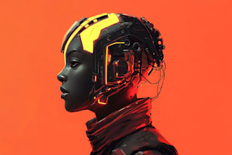 draw a sci fi art , sci fi character and concept art