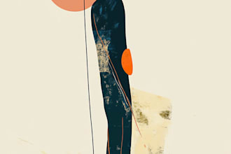 draw a digital abstract art illustration