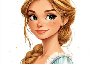 draw you a beautiful portrait in disney cartoon