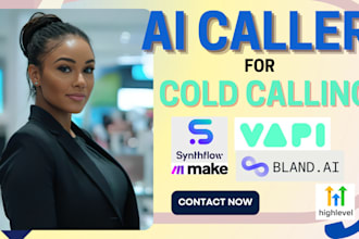 make automated voice ai caller agent with vapi bland synthflow ai cold calling