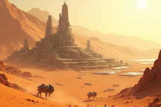 make futuristic cyberpunk city and sci fi concept art