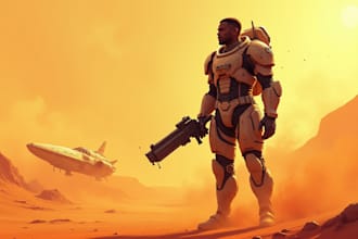 make cyberpunk sci fi futuristic character no ai use