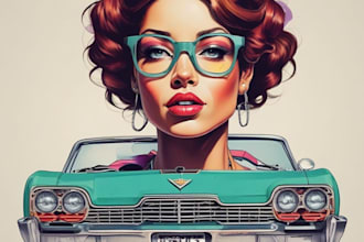 make pop art portrait illustration