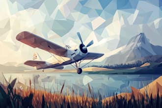 design an awesome low poly vector illustration