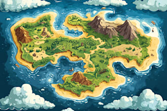 draw a creative vector map illustration