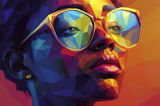 make any object into low poly illustration