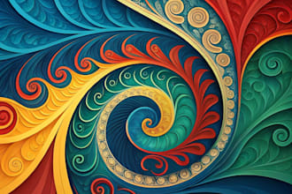 create abstract geometric digital art