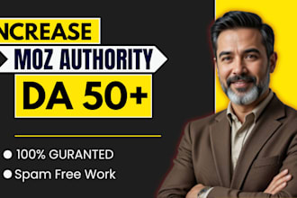increase domain authority 50 plus with high quailty backlinks