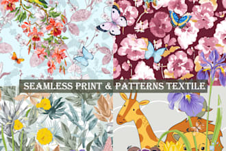 create seamless pattern designs for print, fabric, and textiles,