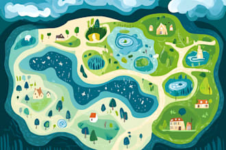 design vector map illustration and event map