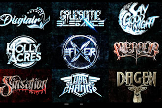 create a logo for your alternative rock, or pop punk band