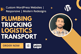 design plumbing, trucking, logistics and transport wordpress website