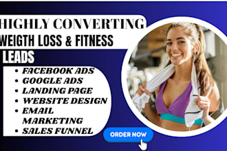 generate weight loss leads health and fitness landing page fitness leads