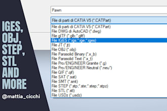 convert your 3d model into stl, step, or obj formats