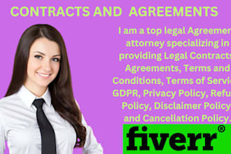 draft legal contracts, agreement, documents, terms and conditions, nda, mou,eul