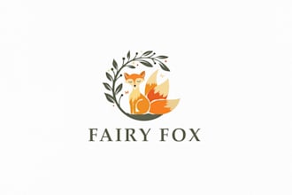 design awesome fairy fox logo
