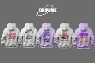 design modern typography for merch